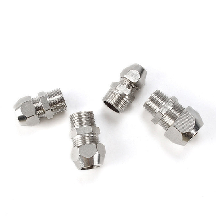 10pcs / Pack PC4-01 LAIZE Nickel Plated Copper Reducer Straight Pneumatic Quick Fitting Connector