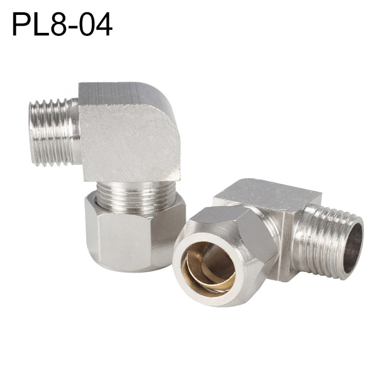 PL8-04 LAIZE Nickel Plated Copper Reducer Elbow Pneumatic Quick Fitting Connector