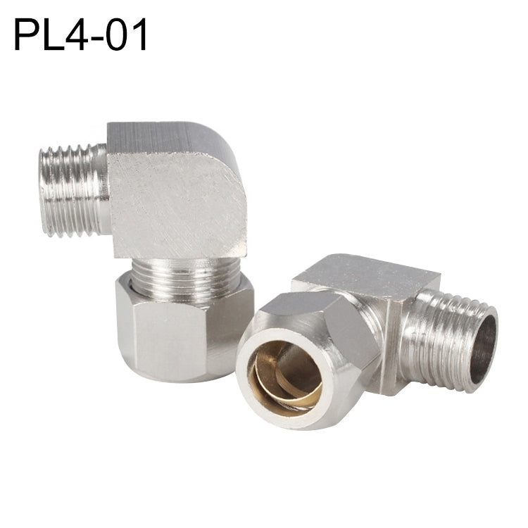 PL4-01 LAIZE Nickel Plated Copper Reducer Elbow Pneumatic Quick Fitting Connector