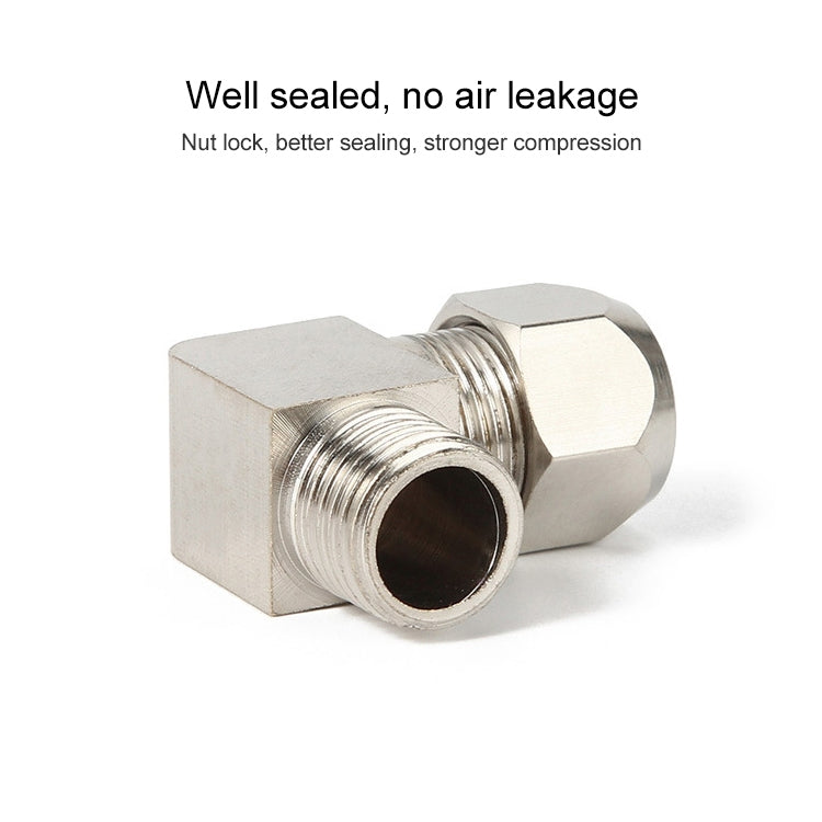 PL4-01 LAIZE Nickel Plated Copper Reducer Elbow Pneumatic Quick Fitting Connector