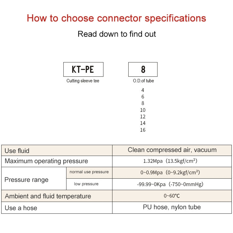 KT-PE-4 LAIZE Nickel Plated Copper T Type Tee Pneumatic Quick Fitting Copper Pipe Connector