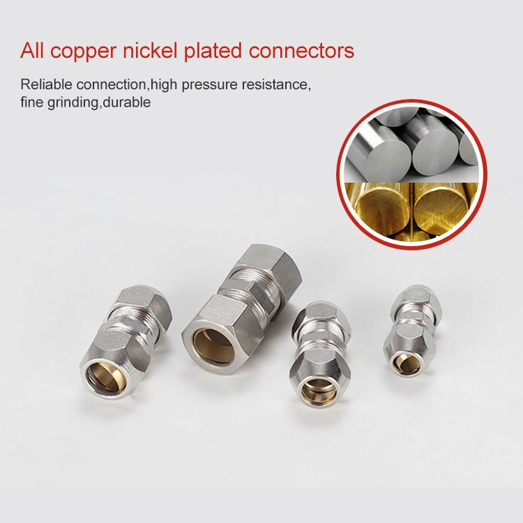 KT-PU-10 LAIZE Nickel Plated Copper Straight Pneumatic Quick Fitting Copper Pipe Connector