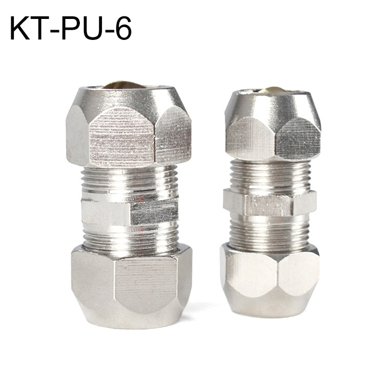 KT-PU-6 LAIZE Nickel Plated Copper Straight Pneumatic Quick Fitting Copper Pipe Connector