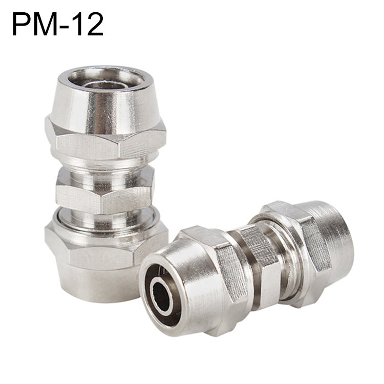 PM-12 LAIZE Nickel Plated Copper Straight Pneumatic Quick Connector