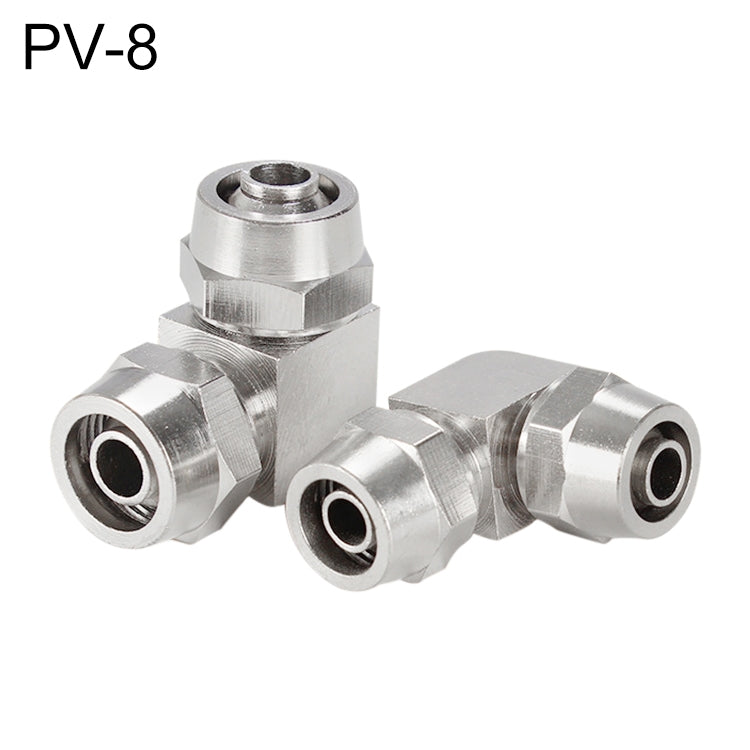 PV-8 LAIZE Nickel Plated Copper Elbow Pneumatic Quick Connector