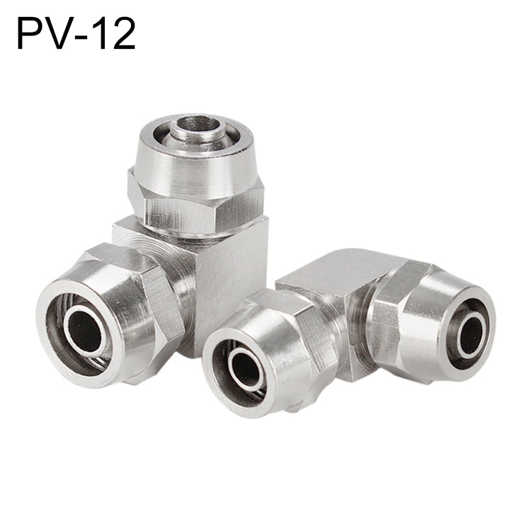 PV-12 LAIZE Nickel Plated Copper Elbow Pneumatic Quick Connector