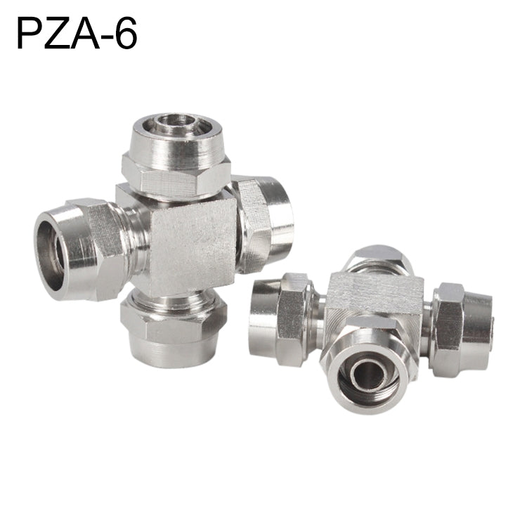 PZA-6 LAIZE Nickel Plated Copper Y-type Tee Pneumatic Quick Connector