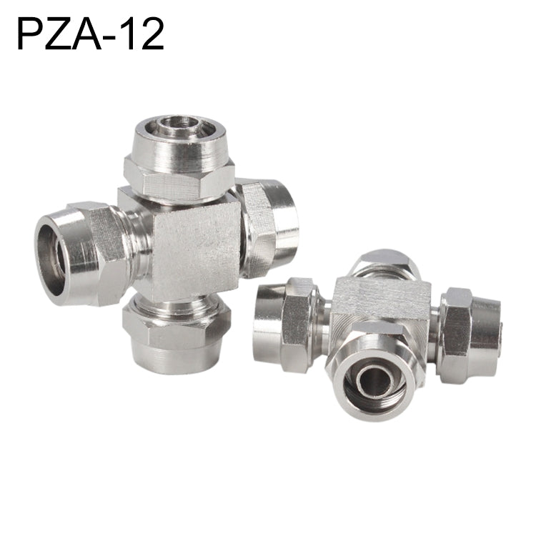 PZA-12 LAIZE Nickel Plated Copper Y-type Tee Pneumatic Quick Connector