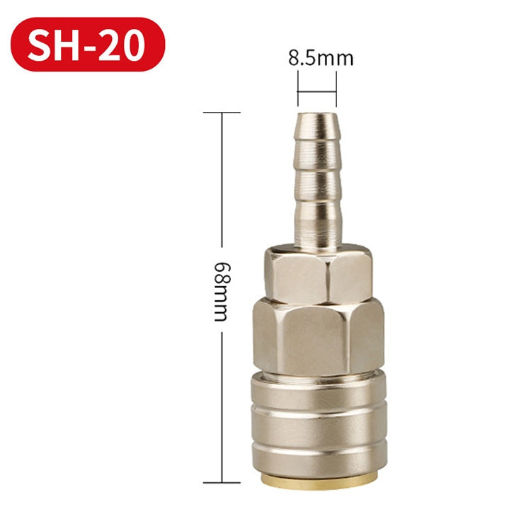 LAIZE SH-20 10pcs C-type Self-lock Pneumatic Quick Fitting Connector