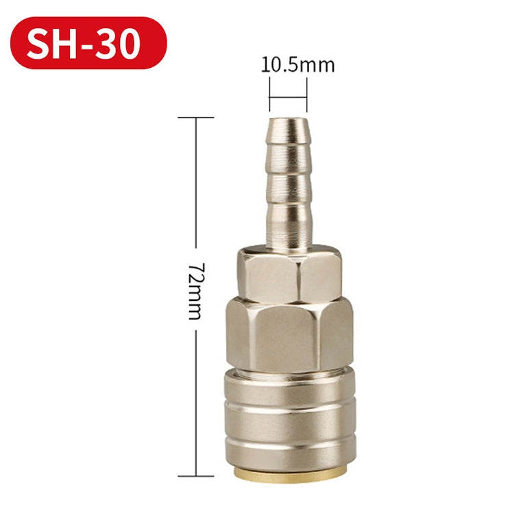 LAIZE SH-30 10pcs C-type Self-lock Pneumatic Quick Fitting Connector