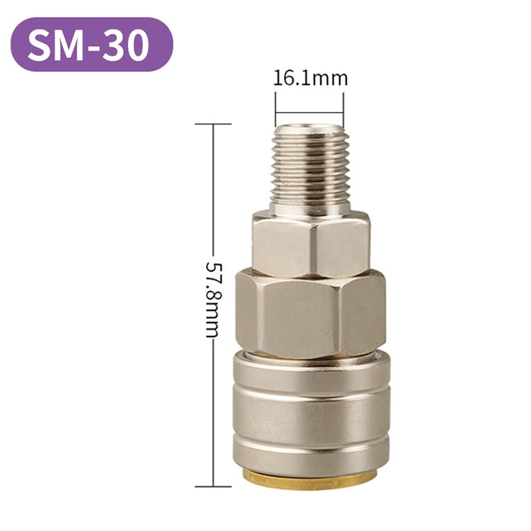 LAIZE SM-30 10pcs C-type Self-lock Pneumatic Quick Fitting Connector