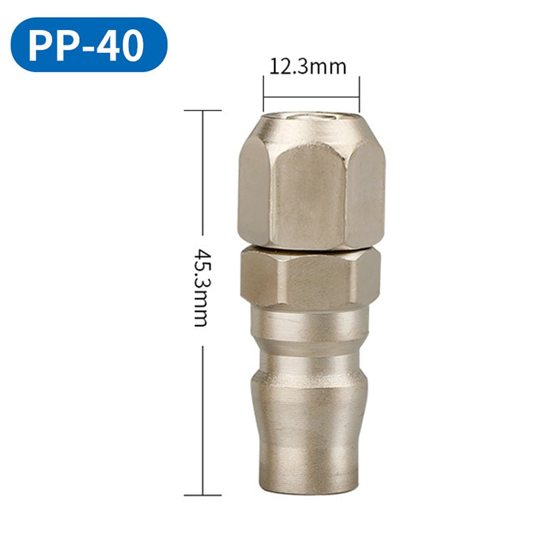 LAIZE PP-40 10pcs C-type Self-lock Pneumatic Quick Fitting Connector