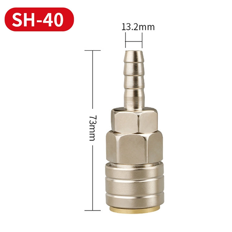 LAIZE SH-40 10pcs C-type Self-lock Pneumatic Quick Fitting Connector