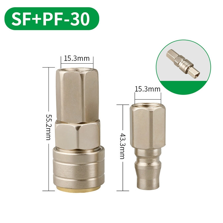 LAIZE SF+PF-30 10pcs C-type Self-lock Pneumatic Quick Fitting Connector