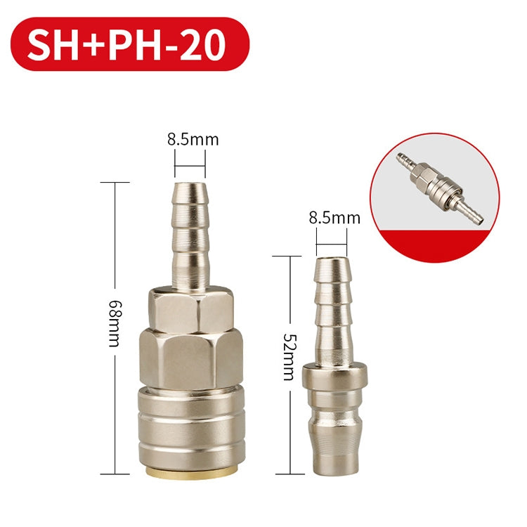 LAIZE SH+PH-20 10pcs C-type Self-lock Pneumatic Quick Fitting Connector