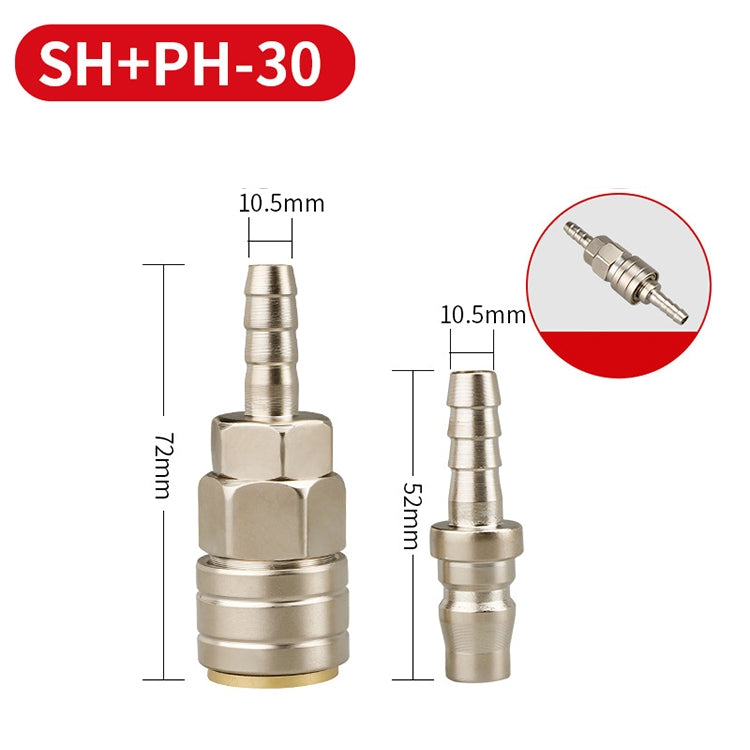 LAIZE SH+PH-30 10pcs C-type Self-lock Pneumatic Quick Fitting Connector