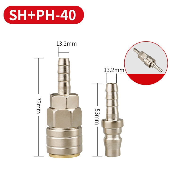 LAIZE SH+PH-40 10pcs C-type Self-lock Pneumatic Quick Fitting Connector