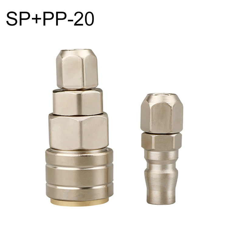 LAIZE SP+PP-20 10pcs C-type Self-lock Pneumatic Quick Fitting Connector