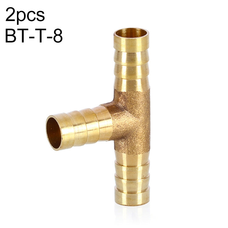 LAIZE 2pcs Pagoda T-type Three Way Pneumatic Components, Caliber:8mm