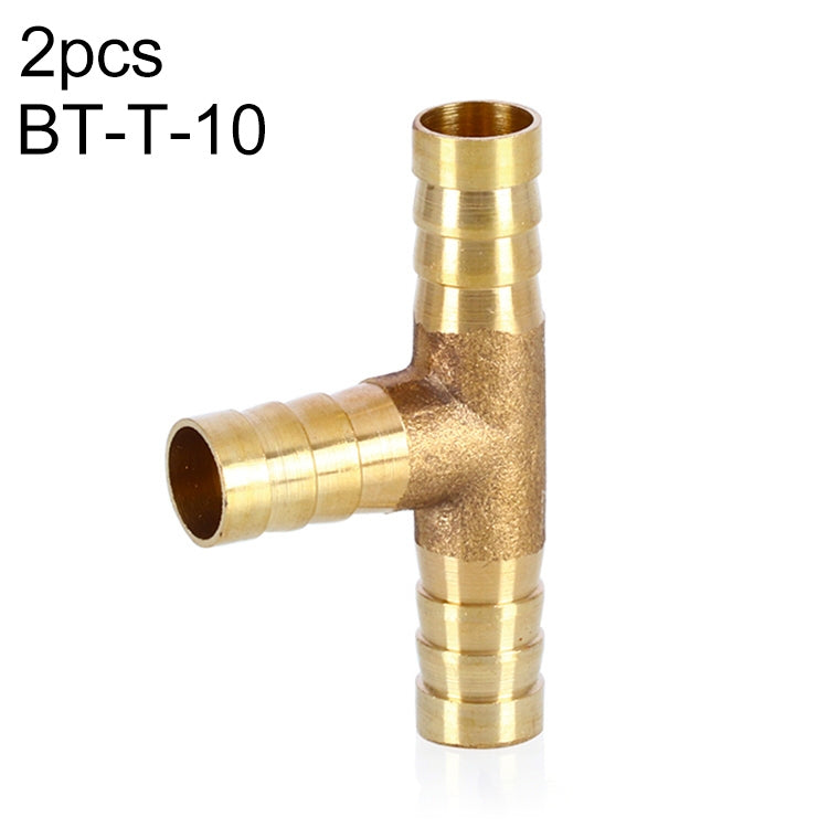 LAIZE 2pcs Pagoda T-type Three Way Pneumatic Components, Caliber:10mm