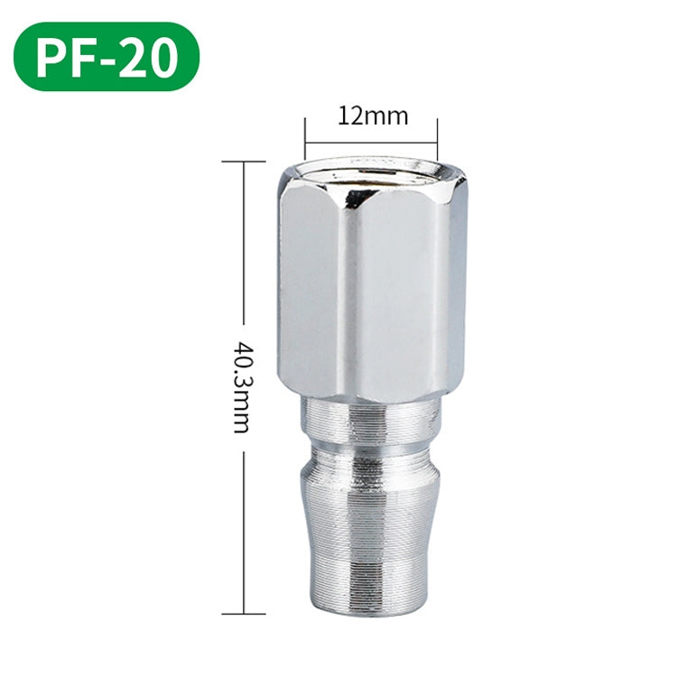 LAIZE PF-20 10pcs C-type Self-lock Air Tube Pneumatic Quick Fitting Connector