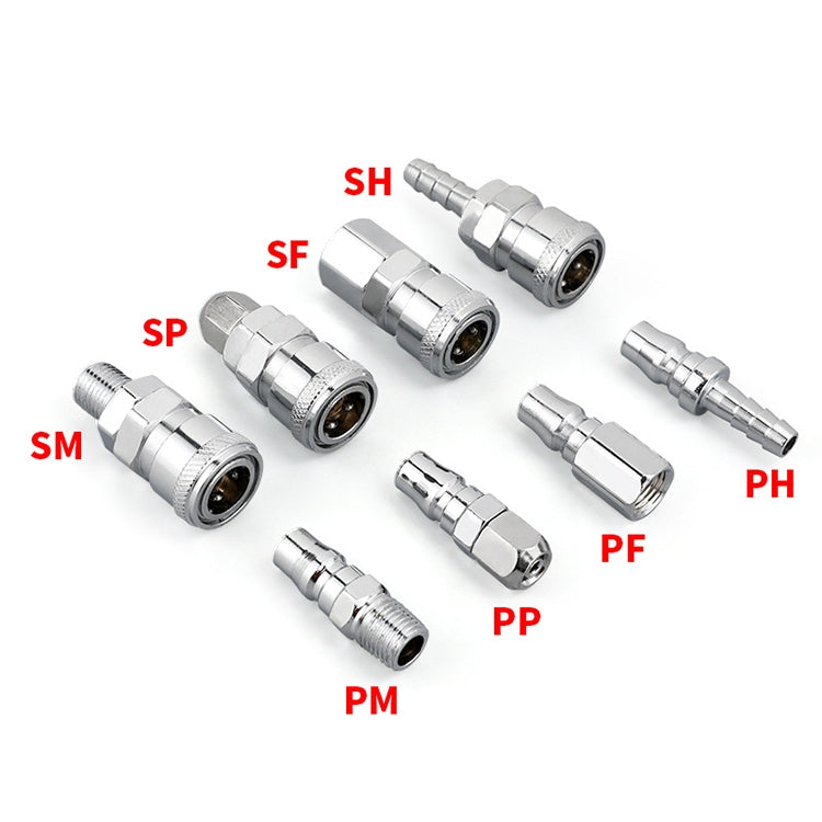 LAIZE PF-20 10pcs C-type Self-lock Air Tube Pneumatic Quick Fitting Connector