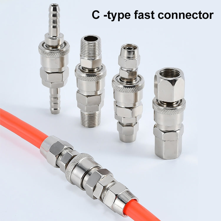 LAIZE PF-20 10pcs C-type Self-lock Air Tube Pneumatic Quick Fitting Connector