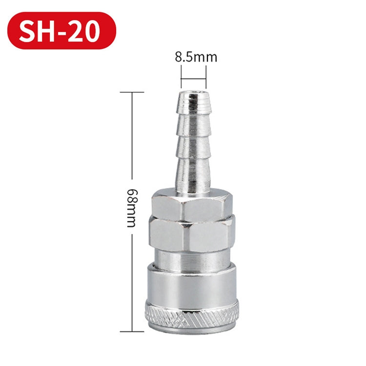 LAIZE SH-20 10pcs C-type Self-lock Air Tube Pneumatic Quick Fitting Connector