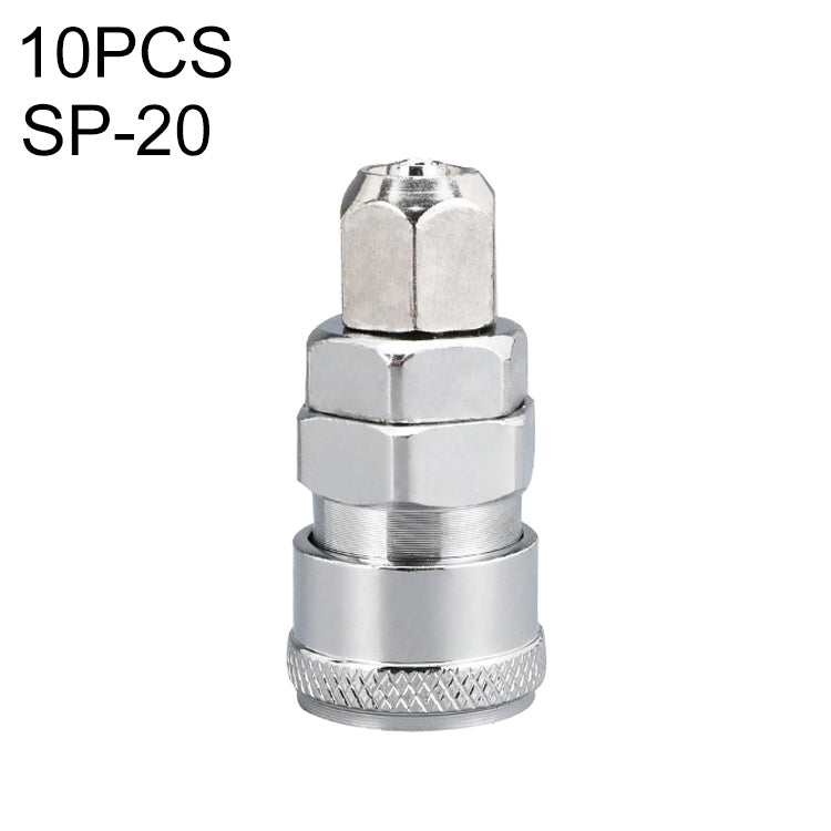 LAIZE SP-20 10pcs C-type Self-lock Air Tube Pneumatic Quick Fitting Connector