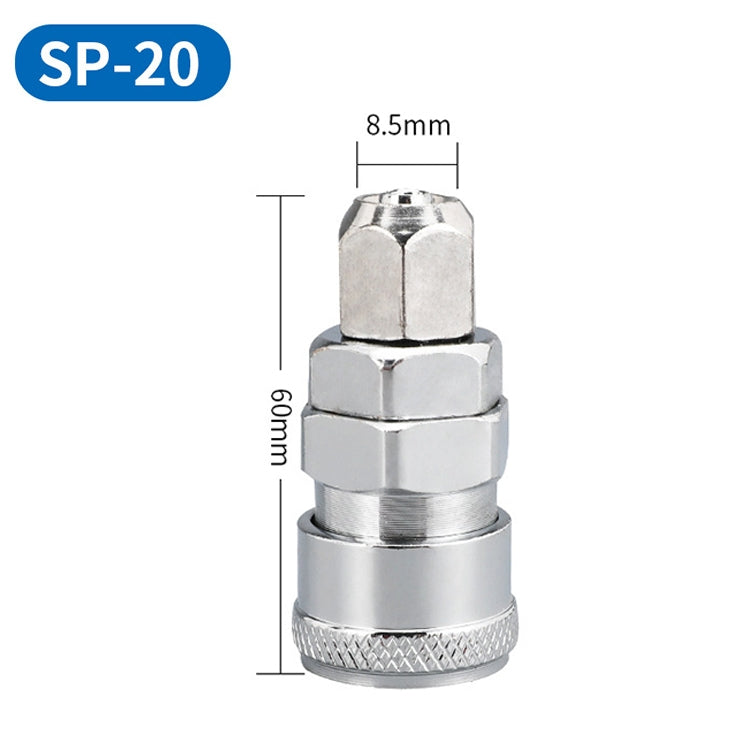 LAIZE SP-20 10pcs C-type Self-lock Air Tube Pneumatic Quick Fitting Connector