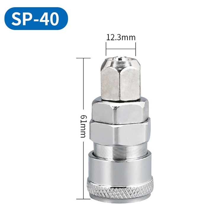 LAIZE SP-40 10pcs C-type Self-lock Air Tube Pneumatic Quick Fitting Connector