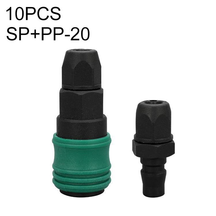 LAIZE SP+PP-20 10pcs Plastic Steel C-type Self-lock Pneumatic Components