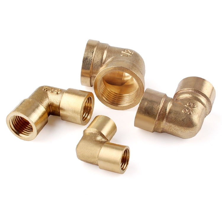 LAIZE 2pcs Internal Thread Plumbing Copper Pipe Fittings, Caliber:1 Point(Elbow)