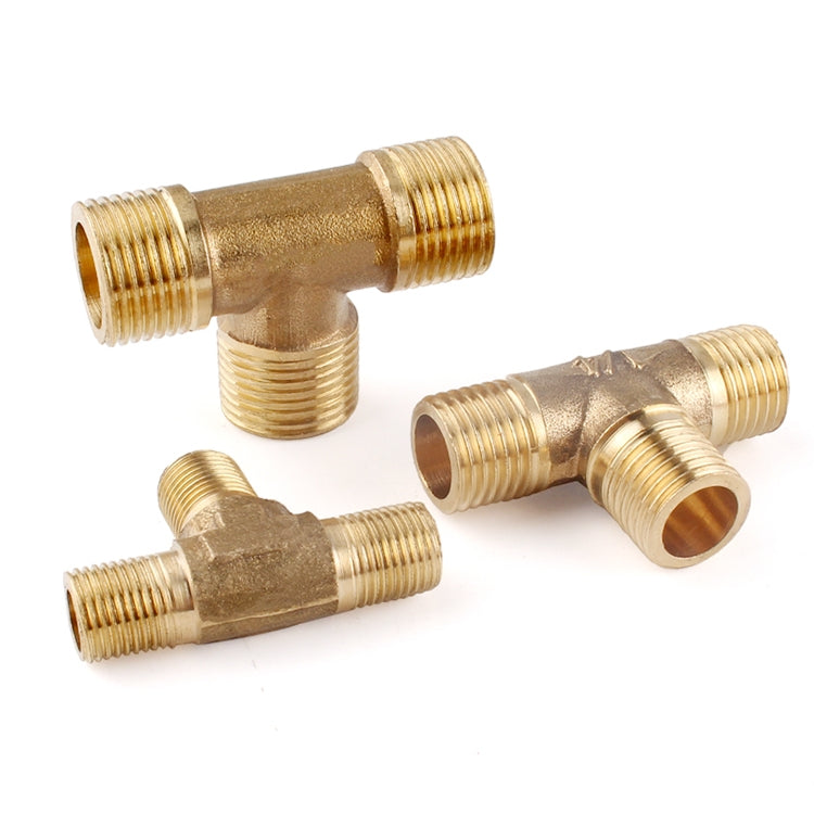 LAIZE External Thread Plumbing Copper Pipe Fittings, Caliber:1 Point(Three Way)