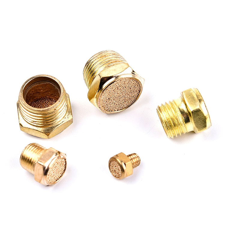 LAIZE 10pcs  Semi Copper Flat Pneumatic Muffler, Caliber:3 Point