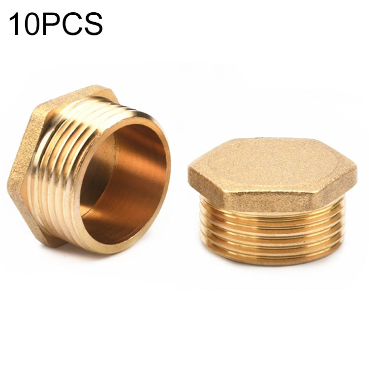 LAIZE 10pcs Hexagon Plug Male Thread, Caliber:1 Point