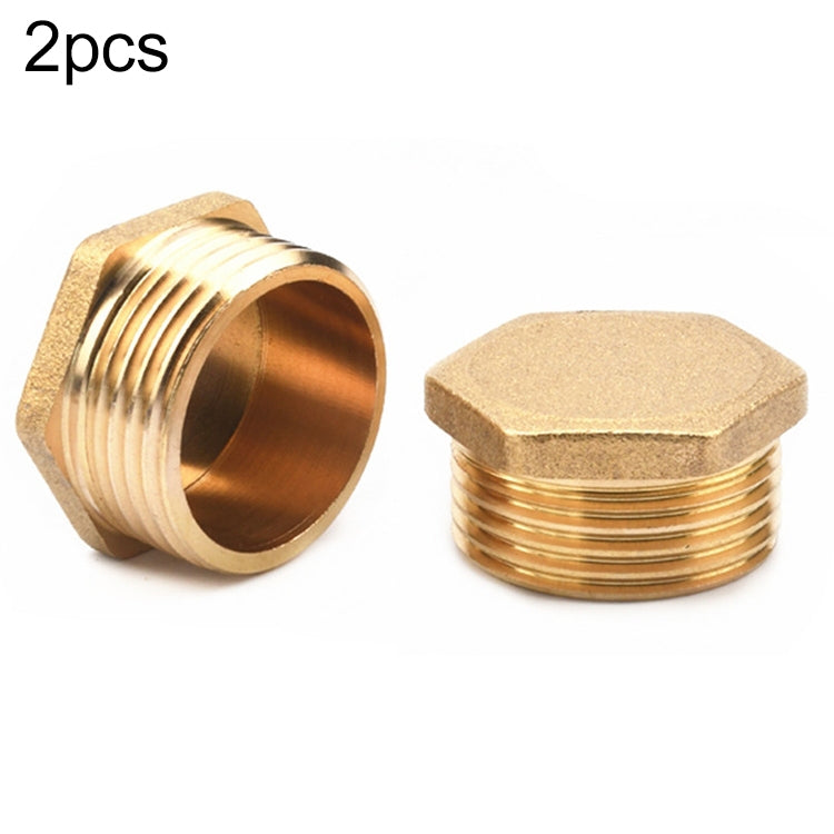 LAIZE 2pcs Hexagon Plug Male Thread, Caliber:4 Point