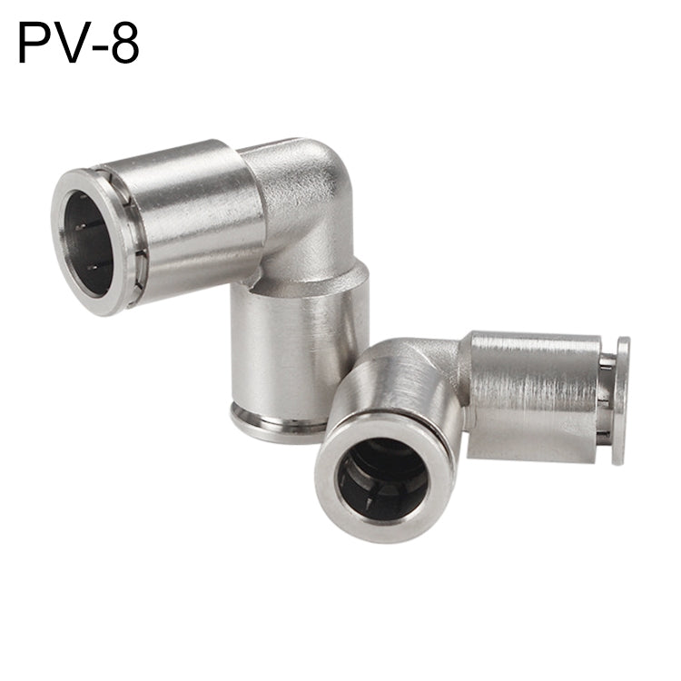 PV-8 LAIZE Nickel Plated Copper Elbow Pneumatic Quick Connector