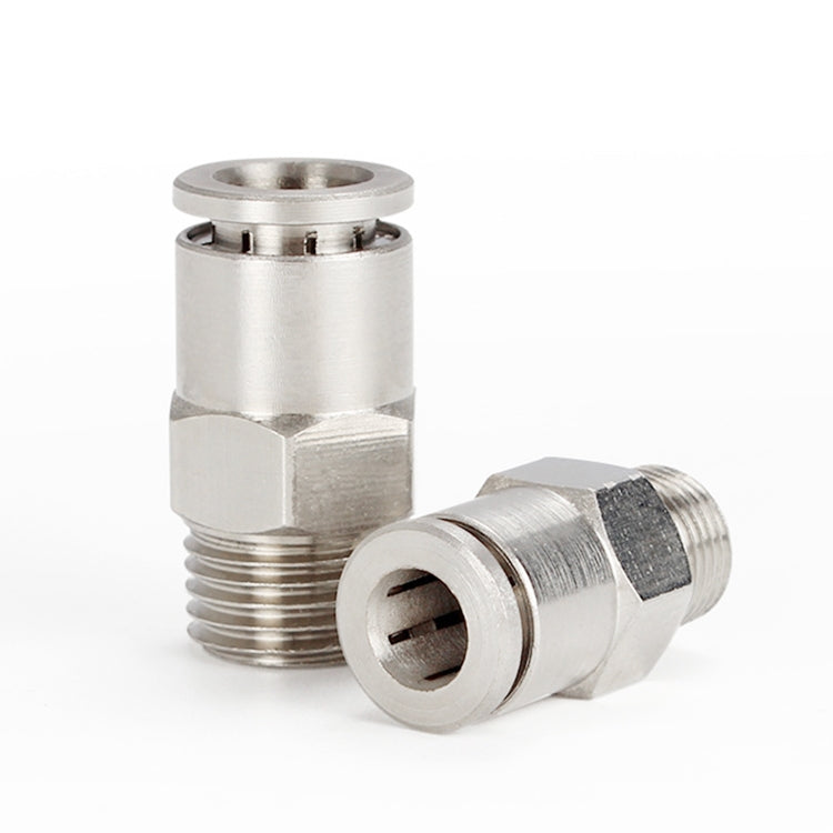 PC4-02 LAIZE Nickel Plated Copper Male Thread Straight Pneumatic Quick Connector