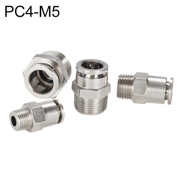 PC4-M5 LAIZE Nickel Plated Copper Male Thread Straight Pneumatic Quick Connector