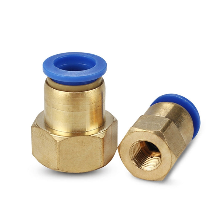 PCF8-03 LAIZE 2pcsFemale Thread Straight Pneumatic Quick Connector