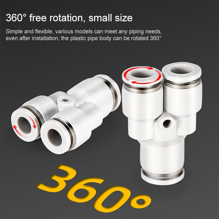 PW10-6 LAIZE PW Y-type Tee Reducing Pneumatic Quick Fitting Connector
