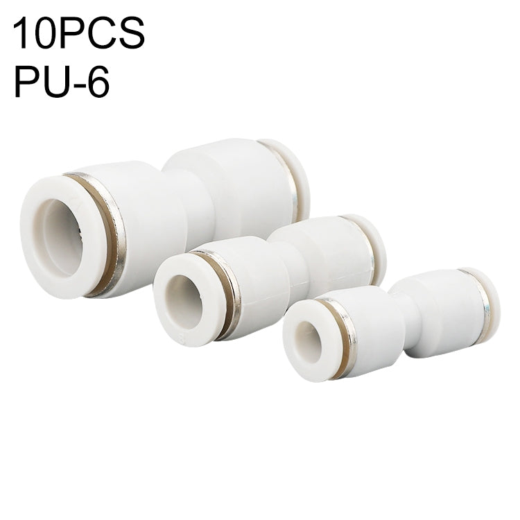 PU-6 LAIZE 10pcs PU Straight Pneumatic Quick Fitting Connector