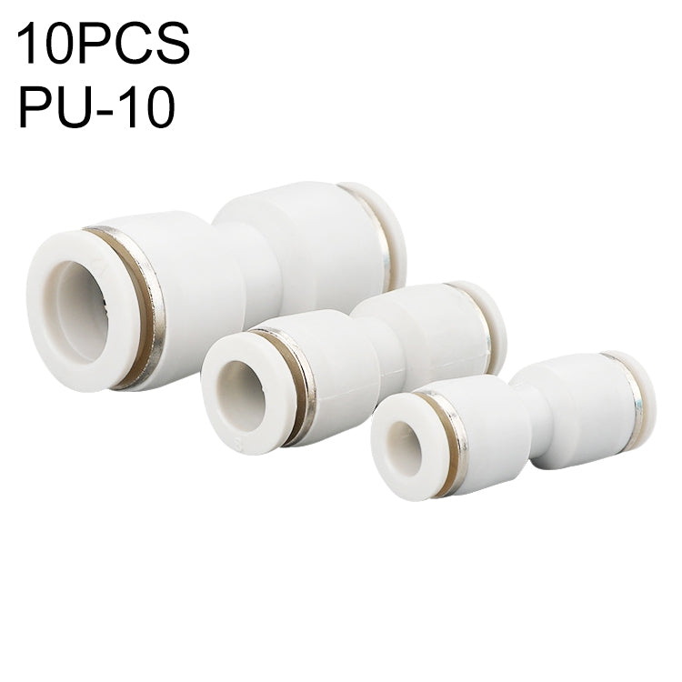 PU-10 LAIZE 10pcs PU Straight Pneumatic Quick Fitting Connector