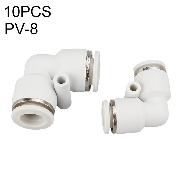 PV-8 LAIZE 10pcs PV Elbow Pneumatic Quick Fitting Connector