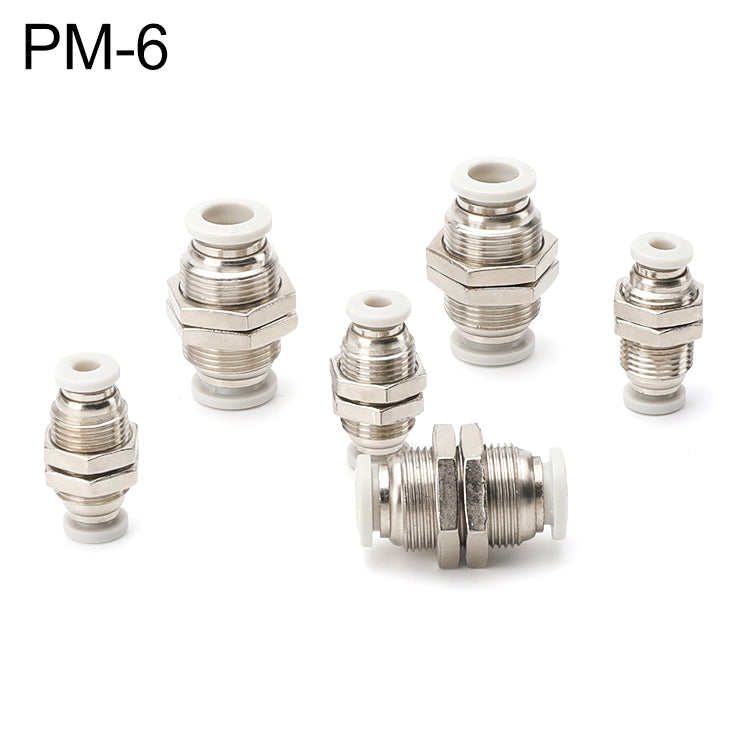 PM-6 LAIZE PM Bulkhead Straight Pneumatic Quick Fitting Connector