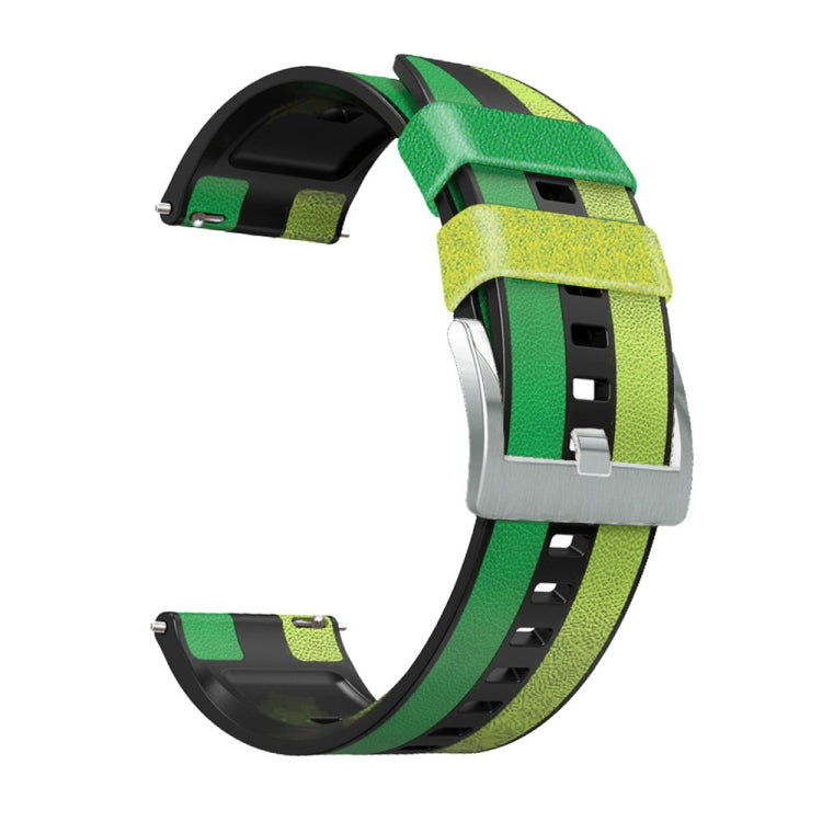 22mm Universal Three-color Silicone Leather Watch Band