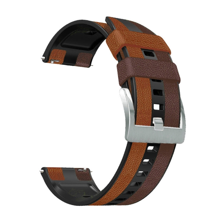 22mm Universal Three-color Silicone Leather Watch Band