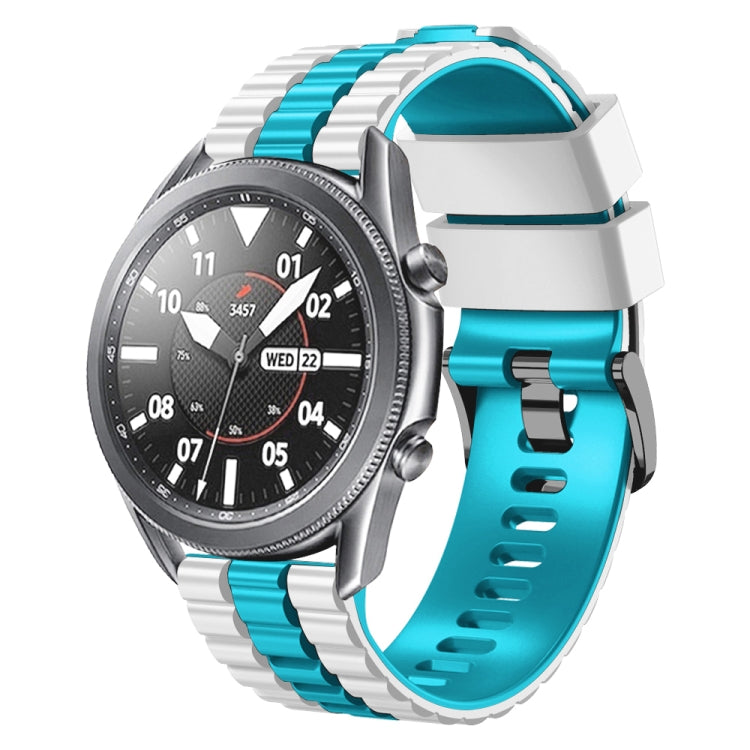 22mm Universal Ocean Style Silicone Two Color Watch Band