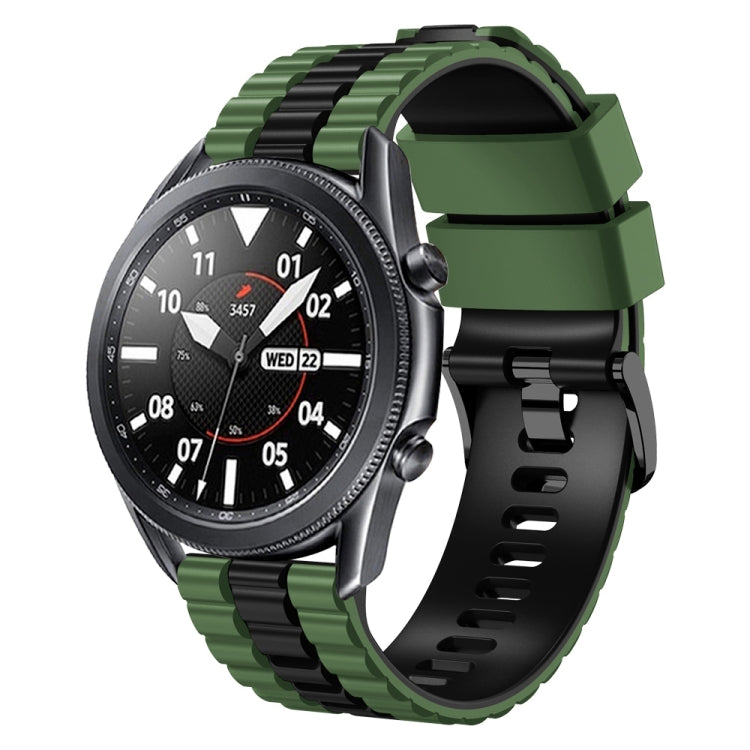 22mm Universal Ocean Style Silicone Two Color Watch Band